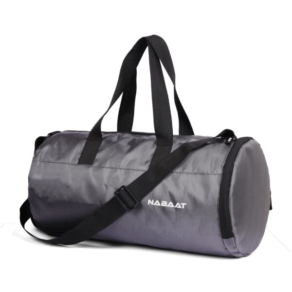 NABAAT EliteFit Classic Gym Bag for Men & Women Sports Bag/Kit Bag with Separate Shoe Compartment (Grey, GMB-GR-8)