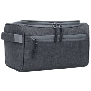 FATMUG Travel Bag -Toiletry Organizer Hanging Dopp Kit For Men, Cosmetics Pouch For Women- Dark Grey – 6 Cm, S