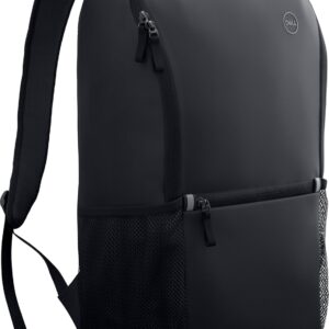 Dell 15″ EcoLoop Essential Backpack-Black (CP3724), 20L Capacity, Water Bottle Holder, Water Resistant, Zippered Front Pocket, Reflective Elements, Foam Padded Laptop Compartment-Part Code: 460-BCTS