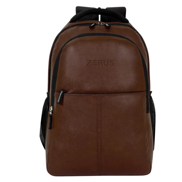 Zerus Graceful Vegan Leather School bags For Boys Laptop Backpack for men Unisex Kids Bags & Bagpacks For School College Work Office & Students Beg