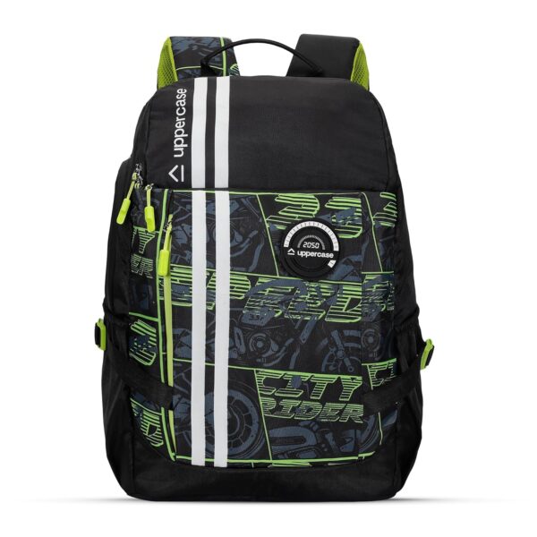 uppercase Campus | School Bag | Double Compartment with Top & Side Quick Access Pocket | Padded Backpack with Side Compression Strap | For Girls & Boys | 750 Days Warranty