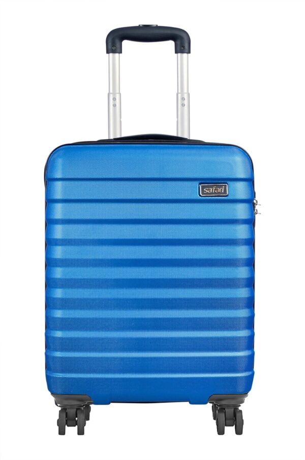 Safari Sonic 65 cms Anti Scratch 8 Wheels Secure Zipper Polycarbonate Hardsided Spinner Wheels Checkin Luggage Suitcase (Electric Blue, 65)