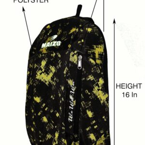 Maizo 12 L Small Outdoor Backpack/School/Travel/Gym/College/Sports/Casual/Everyday Use Shoulder Bag With 2 Compartments for Men & Women, Boys & Girls (Camo Yellow)