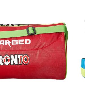 Charged Sports Bag Toronto Large Red with Gowin Football Shoe Destroyer Cyan Size-5