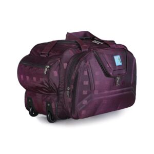 M MEDLER Epochbox Polyester 55 litres Waterproof Strolley Duffle Bag- 2 Wheels – Luggage Bag (Wine)