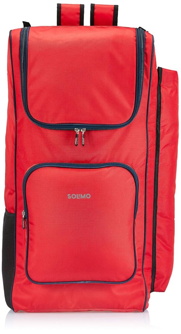 Amazon Brand – Solimo Cricket Kit Bag, Red