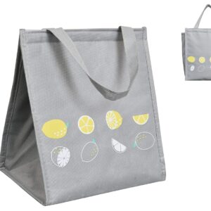 Yellow Weaves Insulated Travel Lunch/Tiffin/Storage Bag for Office, College & School (Grey)