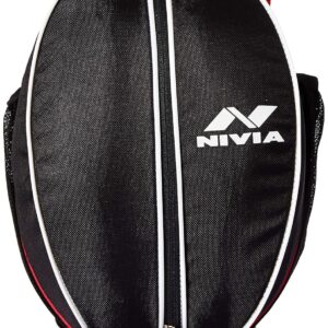 Nivia Bag, Ball Bag,PVC Coated mesh, Water Resistant Lightweighted Fabric, Highly Durable, 100% Polyester(Black/RED)