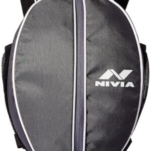 Nivia Bag, Ball Bag,PVC Coated mesh, Water Resistant Lightweighted Fabric, Highly Durable, 100% Polyester(Grey/Black)