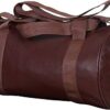 ALLIEDSALES Brown Leather Gym Bag SG-61