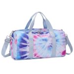 Abshoo Sports Gym Bag for Girls Teen Weekender Carry On Women Travel Duffel Bag with Shoe Compartment (Tie Dye D)