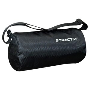 Amazon Brand – Symactive Basic Polyester Bag/Gym Bags/Adjustable Shoulder Bag for Men/Fitness Bag/Carry Bags/Sports & Travel Bag/Sports Kit/Duffle Bags Travel, 18 Cm, Black