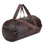 COOL INDIANS Gym Bag for Men & Women Leather Gym Bag with Shoulder Strap Bag Yoga & Travel Bag for Boys & Girls Duffle Bag & Travelling Bag Outdoor (Brown)