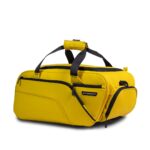 Carbonado Duffle Bag - 50L Water-Resistant Travel/Gym/Sports Bag with Multiple Compartments, Adjustable Shoulder Strap, and Durable Design (Mustard)