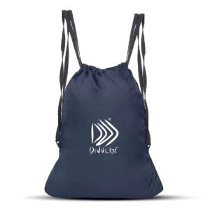 DIVULGE Small Size Polyester Multi Utility Gym Drawstring Backpack(Grey , 16 L)