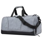 FATMUG Polyester Sports Duffel Gym Bag For Men's, Women's With Wet Pocket And Shoe Compartment (Light Grey 32L), 9 Cm