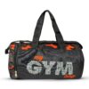 GREYTEN Gym Bag for Men & Women, Small Duffel Bag for Sports, Gyms, Duffel Bag Gym Bag, Polyester Sports Duffle/Shoulder/Gym Bag for Tennis, Dance, Golf, Football, Crossfit & Swimming (Camo Orange)