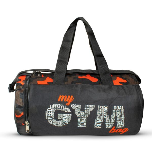 GREYTEN Gym Bag for Men & Women, Small Duffel Bag for Sports, Gyms, Duffel Bag Gym Bag, Polyester Sports Duffle/Shoulder/Gym Bag for Tennis, Dance, Golf, Football, Crossfit & Swimming (Camo Orange)