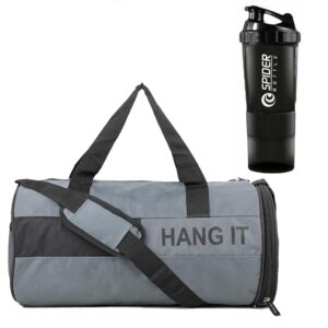 Gym Bag Combo for Men ll Gym Bag with Shoe Compartment and, Black Bottle, ll Gym kit for Men and Women ll Gym Bag & Fitness Kit & Gym Bag Combo.