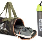 Hang It Army Gym Bag ll Gym Bag Combo for Men ll Gym Bag, Bottle SWSD GRN ll Gym kit for Men and Women ll Gym Bag with Shoe Compartment Gym & Fitness Kit