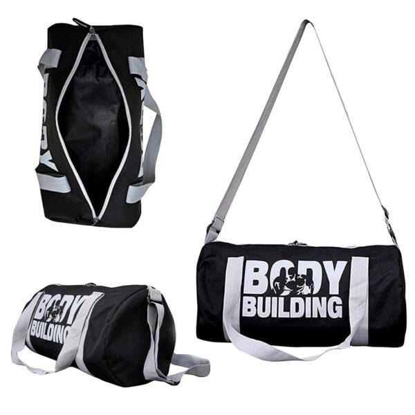 Hang It Gym Bag Combo for Men ll Black Gym Bag, Black Bottle & Black Polyester Gloves ll Gym kit for Men ll Gym Bag with Shoe Compartment Gym & Exercise_and_Fitness Kit