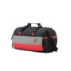 Harissons Trinity 28L Water Resistant Sports Duffel Gym Bag for Men & Women with Shoe Compartment & Yoga Mat Holder (Black & Red)