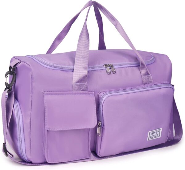 JD FRESH 35 Liter Duffle Gym Bag For Men And Women, Gym Bag With Shoe Compartment, Duffel Bag For Gym, Workout, Colour Taro Purple – Nylon, 20 Cm