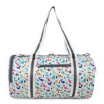 MOMMY BABY LUV Water-Resistant Gym Bag for Men & Women | Dual Handle & Adjustable Strap | Side Net Pocket & Front Compartment for Essentials. (Diansour Print)