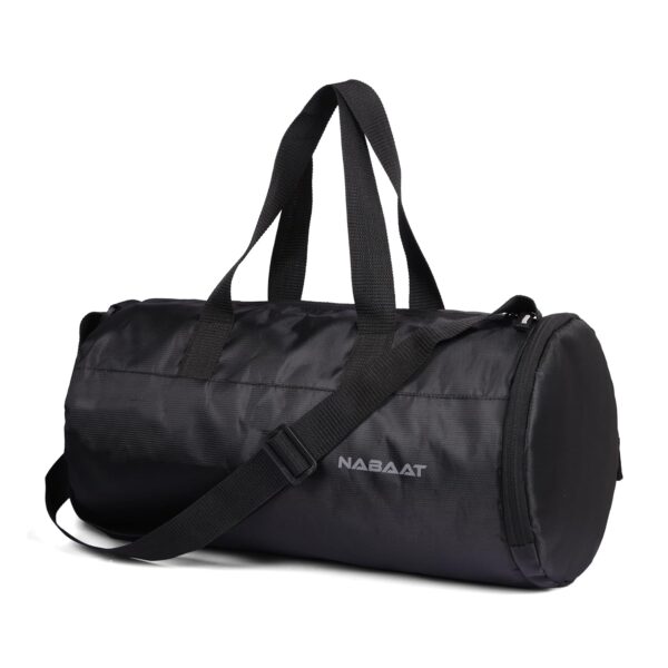 NABAAT EliteFit Classic Gym Bag for Men & Women Sports Bag/Kit Bag with Separate Shoe Compartment (Black, GMB-BK-3)