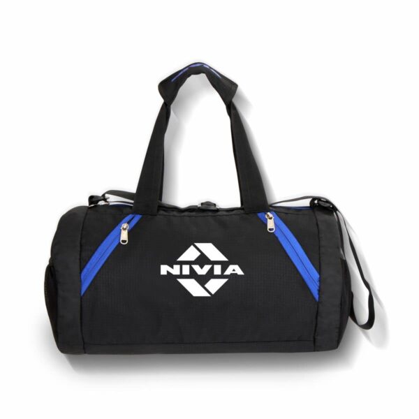 Nivia Beast Bag Polyester, Unisex Gym Bags, Shoulder Bag for Men & Women with Separate Shoes Compartment, Carry Gym Accessories, Fitness Bag, Sports & Travel Bag, Sports Kit