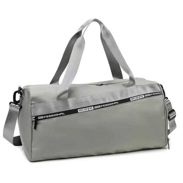 POPLEY Sports Gym Bag with Wet Pocket & Shoes Compartment Travel Duffel Bag for Men and Women Lightweight (Multicolor) (Grey)