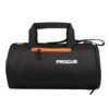 PROGUE Polyester Water-Resistant Gym Bag with Separate Shoe Compartment, Travel Duffle Bag, Sports Duffle for Men & Women, Shoulder Bag, Fitness Bag, Double Side Zipper Pocket -(Black Orange)