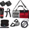 Pawells® Ultimate Gym Combo Set for Man and Woman, Gym Kit Transform Your Body with Waterproof Duffle Bag, Toning Tube, Deadlifting Belt, Hand Gripper, Shaker, Wrist Band Fitness Kit (Pack of 7)