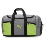 Puma Polyester Unisex-Adult Core Duffle Bag, Gray Fog-Electric Lime (9111203)