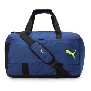 Puma Unisex-Adult Polyester Colorblock Duffle Bag, Cobalt Glaze-Lime Sheen (9102302),Blue