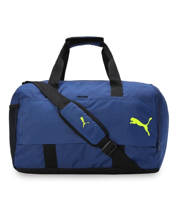 Puma Unisex-Adult Polyester Colorblock Duffle Bag, Cobalt Glaze-Lime Sheen (9102302),Blue