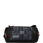 QIPS Printed Duffel Bag - Large Sports & Gym Bag for Men and Women, Black, Polyester.