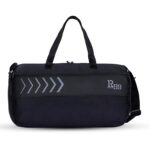 R59 by Harissons Fabio 23L Lightweight Gym Duffel Bag for Men & Women with Shoe Compartment & Easy Front Pocket Access (Black)