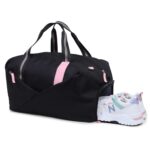 RYZ Multi-Function Sports Bag/Swimming/Gym/Yoga/Travel Bag Duffel Bag (Black Pink)