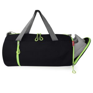 SFANE Polyester Duffle Gym Bag, Sports Bag, Shoulder Bag for Men & Women with Separate Shoe Compartment (Green,Black) 47 * 23 * 25