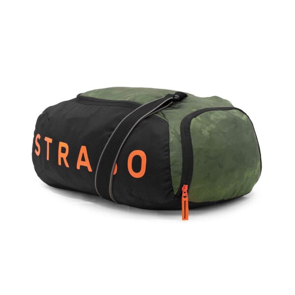 STRABO Nylon Weekend Gym & Travel Duffel Bag With Shoe Compartment-Colour Black Green 28L Water Resistant