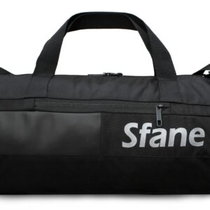 Sfane Men & Women Polyester Black & Grey Trendy Duffel Gym Bag (1 Qty) (Black)