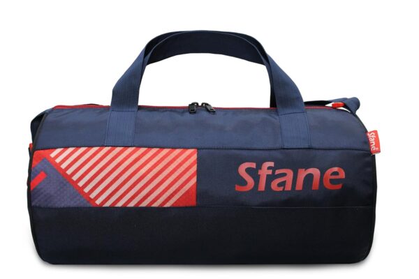 Sfane Men & Women Polyester Red & Navy Blue Trendy Duffel Gym Bag (1 Qty) (Navy Blue)