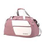 Storite Nylon 54 Cm Imported Multi Purpose Travel Duffle Bag for Women with Dry and Wet Pocket, Lightweight Waterproof Backpack Carry Luggage Bag with Shoe Compartment (Deep Pink, 54 x 12 x 24 cm)