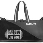 Tabelito Polyester Fit-Go Duffle Sports Travel Gym Bag 30 Litre Water-Resistant Shoulder Strap Bags for Men & Women (Grey)