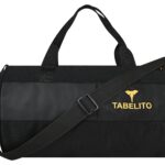 Tabelito Polyester Fitgrip Sports Duffle Gym Bag 30 Litre Water-Resistant Adjustable Shoulder Strap Travel Bags for Men & Women (Black)