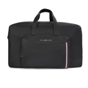 Tommy Hilfiger Bexley Men PU Gym Bag Duffel – Black