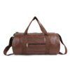 True Indian 20L Leather Gym Duffle Bag for Men & Women | Adjustable Shoulder Gym Bag | Unisex Gym Bag | Duffle Bag for Gym, Sports, Training, Workout & Fitness Bag (Brown)