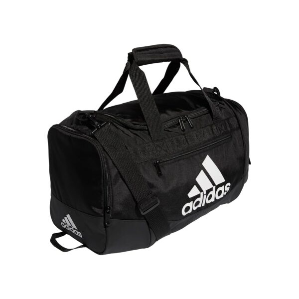 adidas Polyester Defender 4 Small Duffel Bag, Black/White, One Size, 71 Cm