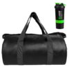 JAISBOY Black Gym Bag Combo Sports Men's Combo of Leather Gym Bag, Spider Bottle Green Shake Fitness Kit Accessories